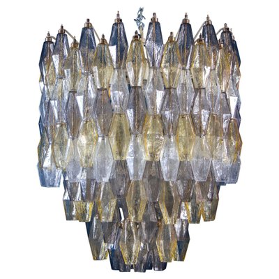 Mid-Century Grey and Amber Poliedri Chandelier, 1960s-MBH-1252442