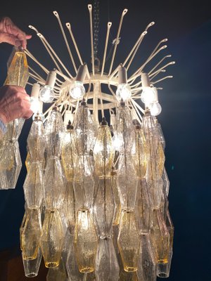 Mid-Century Grey and Amber Poliedri Chandelier, 1960s-MBH-1252442