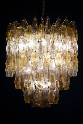 Mid-Century Grey and Amber Poliedri Chandelier, 1960s-MBH-1252442