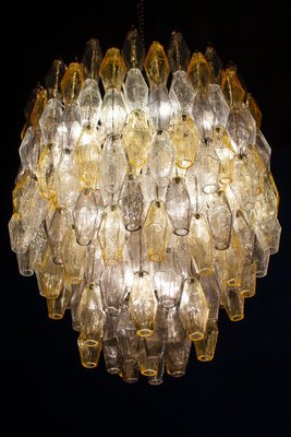 Mid-Century Grey and Amber Poliedri Chandelier, 1960s-MBH-1252442