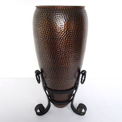 Mid-Century Hammered Copper Umbrella Stand-RY-1180326