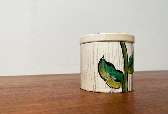 Mid-Century Hand-Painted Ceramic Sunflower Box with Lid from Gallo, 1960s-UAH-1797934