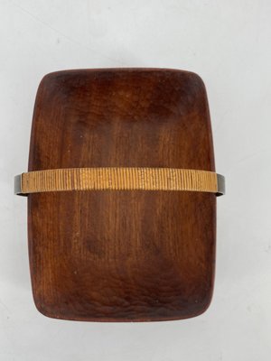 Mid-Century Handle Bowl in Carved Teak attributed to Carl Auböck, Austria, 1950s-CZ-2023629