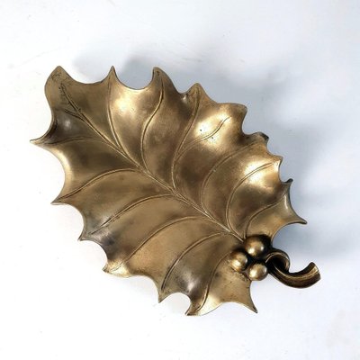 Mid-Century Handmade Holly Leaf Tray, Italy-FO-1259846