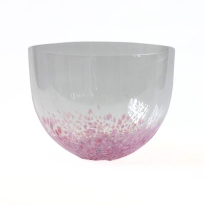 Mid-Century Handmade Pink Glass Bowl from Pukeberg, Sweden-JKV-1786095