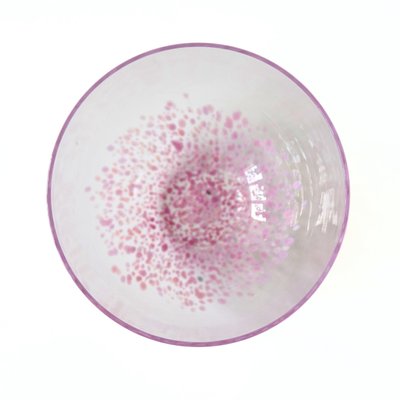 Mid-Century Handmade Pink Glass Bowl from Pukeberg, Sweden-JKV-1786095