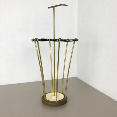 Mid-Century Hollywood Regency Brass Umbrella Stand, France, 1950s-QZ-1153789