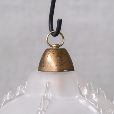 Mid-Century Ice Glass Pendant Lights, Set of 2-JRP-1757937