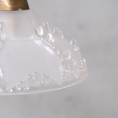 Mid-Century Ice Glass Pendant Lights, Set of 2-JRP-1757937