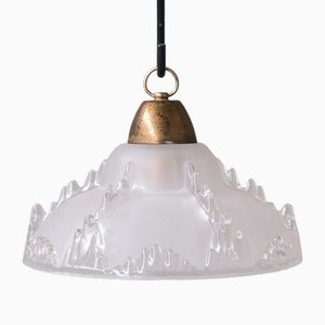 Mid-Century Ice Glass Pendant Lights, Set of 2-JRP-1757937