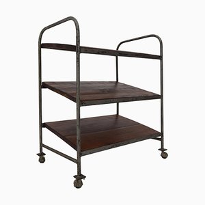 Mid-Century Industrial Trolley With Shelves-TZ-1185423