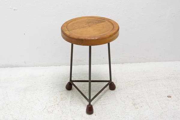 Mid-Century Industry Stool, Czechoslovakia, 1950s-HXT-1133349