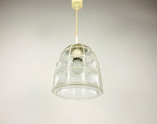 Mid-Century Iron and Bubble Glass Pendant Lamp by Glashütte Limburg, 1960s-PUK-1113706