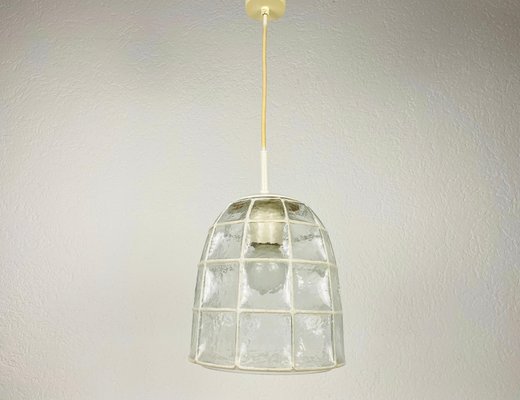 Mid-Century Iron and Bubble Glass Pendant Lamp by Glashütte Limburg, 1960s-PUK-1113706