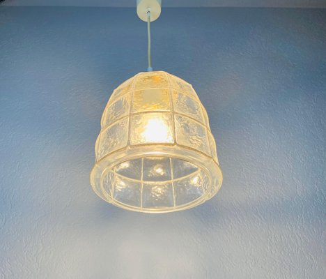 Mid-Century Iron and Bubble Glass Pendant Lamp by Glashütte Limburg, 1960s-PUK-1113706