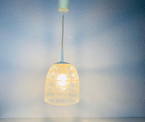 Mid-Century Iron and Bubble Glass Pendant Lamp by Glashütte Limburg, 1960s-PUK-1113706