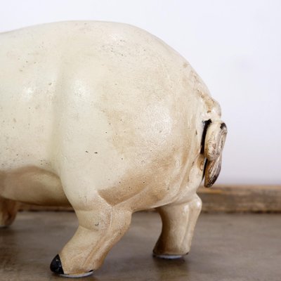 Mid-Century Iron Piggy Bank Sculpture-NYF-2019137