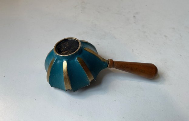 Mid-Century Israeli Ashtray in Cast Iron and Beech, 1960s-LCR-1776360