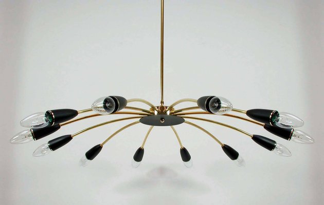 Mid-Century Italian 12-Light Sputnik Chandelier in the Style of Stilnovo-OE-897889