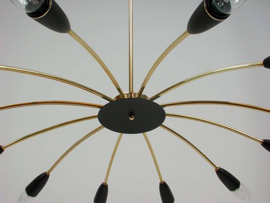 Mid-Century Italian 12-Light Sputnik Chandelier in the Style of Stilnovo-OE-897889