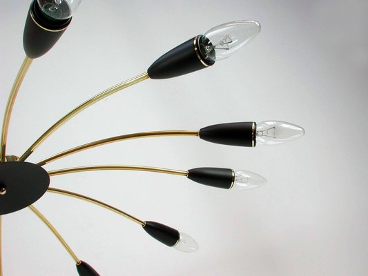 Mid-Century Italian 12-Light Sputnik Chandelier in the Style of Stilnovo-OE-897889