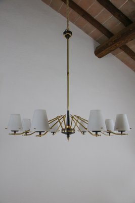 Mid-Century Italian 8-Light Chandelier attributed to Stilnovo, 1960s-MTX-1748830