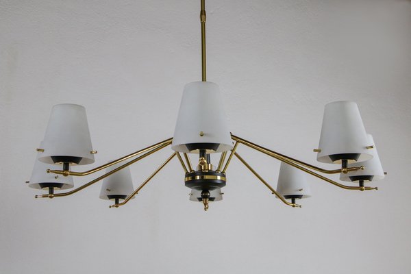 Mid-Century Italian 8-Light Chandelier attributed to Stilnovo, 1960s-MTX-1748830