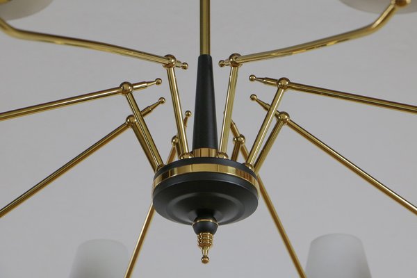 Mid-Century Italian 8-Light Chandelier attributed to Stilnovo, 1960s-MTX-1748830