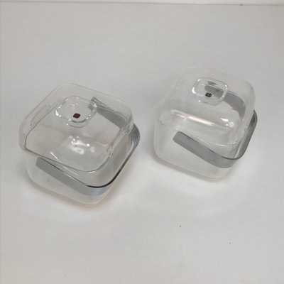 Mid-Century Italian Acrylic Glass and Chrome Ice Buckets from Guzzini, 1970s, Set of 2-JDR-1126298