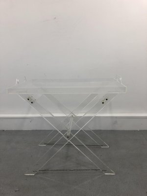 Mid-Century Italian Acrylic Glass Serving Table, 1970s-JWH-1140991