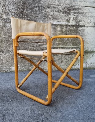 Mid-Century Italian Bamboo Folding Chairs, 1960s, Set of 2-PUG-1324756