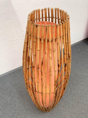 Mid-Century Italian Bamboo & Rattan Floor Lamp by Franco Albini, 1960s-JDR-1125949