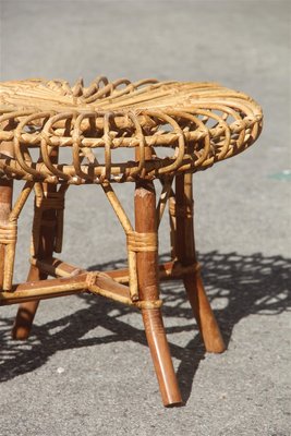 Mid-Century Italian Bamboo Stools, 1950s, Set of 2-EH-1180593