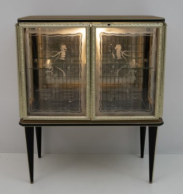 Mid-Century Italian Bar Cabinet by Umberto Mascagni for Harrods London, 1950s-FER-1094671