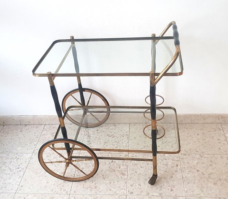 Mid-Century Italian Bar Cart by Cesare Lacca, 1950s-QDP-1387977