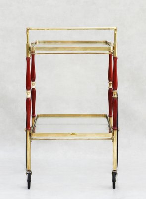 Mid-Century Italian Bar Cart Cocktail Trolley from Cesare Lacca, 1950-JUA-1791518