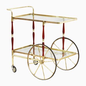 Mid-Century Italian Bar Cart Cocktail Trolley from Cesare Lacca, 1950-JUA-1791518