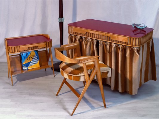 Mid-Century Italian Bedroom Set attributed to Vittorio Dassi, 1955, Set of 3-MTX-1734414