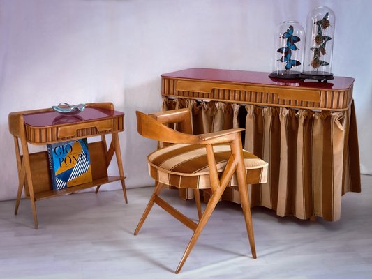 Mid-Century Italian Bedroom Set attributed to Vittorio Dassi, 1955, Set of 3-MTX-1734414