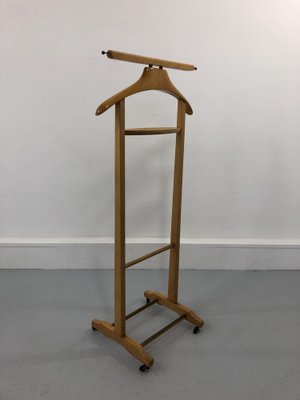 Mid-Century Italian Beech and Brass Suit Rack from Fratelli Reguitti, 1950s-JWH-1194159