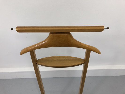 Mid-Century Italian Beech and Brass Suit Rack from Fratelli Reguitti, 1950s-JWH-1194159