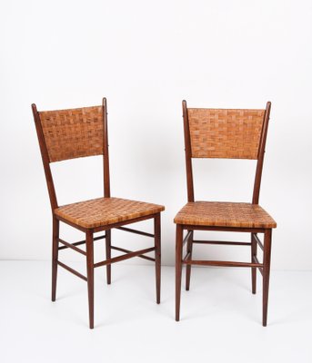 Mid-Century Italian Beech Wood Chairs by Sanguineti, 1950s, Set of 2-JDR-1125484