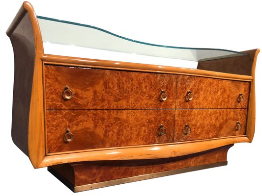 Mid-Century Italian Birch Briar Root Sideboard, 1950s-MTX-857811