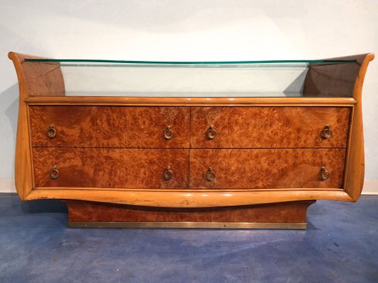 Mid-Century Italian Birch Briar Root Sideboard, 1950s-MTX-857811