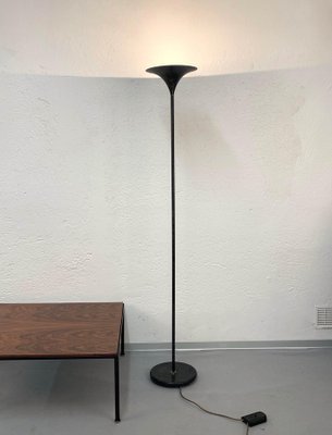 Mid-Century Italian Black Aluminum Tulip Floor Lamp with Gold Finishes, 1970s-JDR-1125504