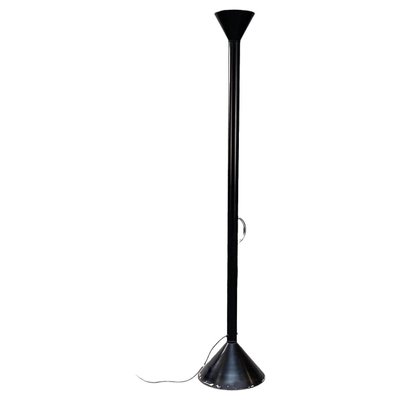 Mid-Century Italian Black Steel Callimaco Floor Lamp by Sottsass for Artemide, 1980-GDD-1134828