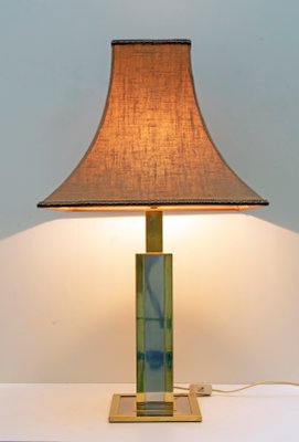 Mid-Century Italian Brass and Chrome Metal Table Lamp, 1970s-FER-706899