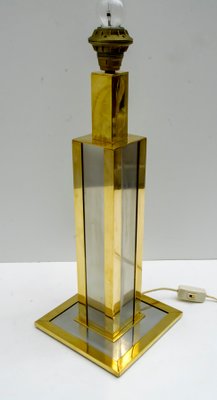 Mid-Century Italian Brass and Chrome Metal Table Lamp, 1970s-FER-706899