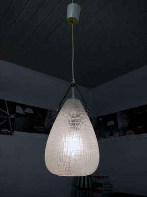 Mid-Century Italian Brass and Glass Drop Pendant Lamp, 1950s-DEK-546519