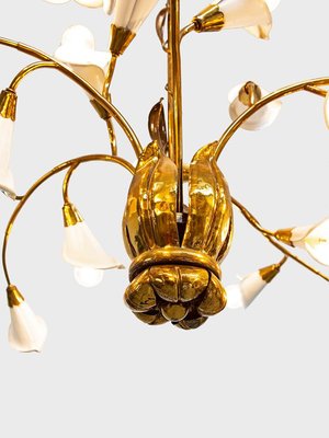 Mid-Century Italian Brass and Metal Ceiling Lamp by Angelo Lelii, 1950s-GDD-1096895